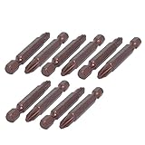 uxcell プラスドライバービット　50mm長　S2スチールドライバービット　ブラウン　磁気　10個入