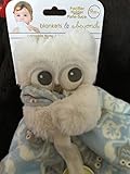 White Owl with Blue Nunu (Security Blanket) with Pacifier Holder [並行輸入品]