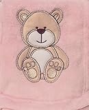 Snugly Baby Embroidered Bear Ultra Soft Blanket ~ Pink by Snugly Baby
