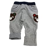 (ミキハウス)ミキハウス MIKIHOUSE プッチー＆うさこ☆編みワッペン付きパンツ 100cm グレー（06）