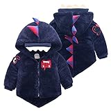 (プタス)Putars ベビー服 子供服 コート パーカー 男の子 恐竜模様 もこもこ 二色 冬服 防寒 可愛い 秋 冬 旅行 記念日 プレゼント 12ヶ月-3歳