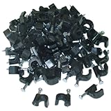 CableWholesale 's rg6ケーブルクリップ、ブラック( 100ピースあたりバッグ)
