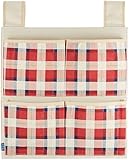 W.A.W リベルタ ウォールポケットW レッドチェック ベビーベッドの傍らに収納できるグッズ