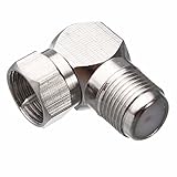BephaMart 90度直角FタイプオスプラグtoメスソケットFタイプエルボアダプタ