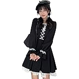 Amazon Co Jp Hachigo ハチゴウ ゴスロリ 風 ドレス ワンピース スカート フリル レース リボン ゴシック ロリータ Lolita レディース ガールズ ファッション フェミニン ヴィジュアル スウィート 09 ネイビー ホワイト Lサイズ 服 ファッション小物