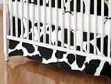 SheetWorld - Crib Skirt (28 x 52) - Black Cow - Made In USA by sheetworld