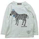 《春夏対応》 nico hrat(ニコフラート) 製品洗い加工済み 42/2天竺しまうま長袖Tシャツ 100cm /OW NO.B-270201