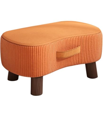 Amazon｜イタリア スツール 猫脚 ネイビーストライプ オットマン 補助