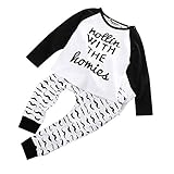 Lovoski 赤ちゃん　男の子　コットン　長袖　Tシャツ　パンツ　文字プリント　上下セット　普段着　通気性　快適　全4サイズ - 100センチメートル