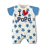 WIN ロンパース 半袖 綿 カバーオール ベビー 赤ちゃん 新生児 肌着 ボディースーツ 男の子 女の子 かわいい 夏 出産祝い 前開き 半袖 ロンパース (80cm, ブルー)