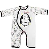 PEANUTS SNOOPY ベビー服 お着がえらくらくプレオール スヌーピー　50-60cm