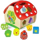おもちゃプレイセット、木製WondersスマートShapes Toddlers Girlsプレイセットfor Kids、8pc