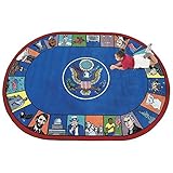Joy Carpets Kid Essentials Early Childhood Symbols of America Rug Multicolored 7'8 x 10'9 [並行輸入品]