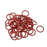 uxcell シリコーンOリング 13mm 赤 1.5mm Oリングのグロメット オイルシールリング
