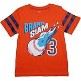 カーターズ（Carter's）オレンジ剛速球Tシャツ 2歳用 男の子用オレンジGRAND SLAMベースボール　3グラフィック半袖Tシャツ 2t(88-93cm) 春夏野球コーデトップス,ギフトプレゼ