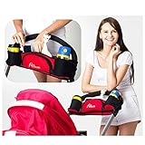 ベビー カー シート, 乳母車 収納 整理 ポータブル Baby Stroller / Car Seat Organizer, Cup Holder, HappyTrip Tray Red P0000