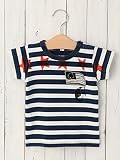 F.O.KIDS エフオーキッズ ベビー インディゴ スター Tシャツ 赤ちゃん 半袖 男の子 女の子 80㎝ ボーダー