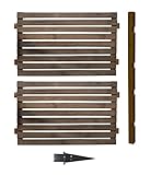 ボーダーフェンス スタンダード ハイタイプ延長用セット(ストレートポール+埋め込み金具) ダークブラウン BFSTE-HIUB-DBR