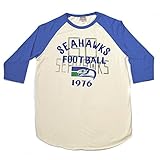 Seattle Seahawks Junk Foodクリーム3 / 4スリーブ名前&ロゴTeeシャツ(大人用XL )