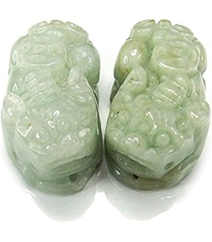 本翡翠ペンダント貔貅ペア置物御守り Amazon.co.jp: [石街] ひすい ヒキュウ 貔貅 本翡翠 ジェダイト天然石