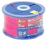 シンワ測定 ポリエステル水糸  リール巻  極太  120m  蛍光ピンク  10個入 50182