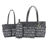 Clevamama Nicole Tote Diaper Bag Set Asphalt [並行輸入品]
