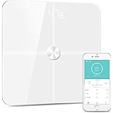 体重計 高精度 スマホでデータ管理 ITO技術 強化ガラス採用 多項指標 iPhone/Androidアプリで管理 日本語APP&説明書対応【ホワイト】