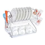 MIJIYU水切りラック 食器 水切りバスケット スリム2段 水切りかご 収納食器 キッチン用品 食器棚 おしゃれ MIJIYU-J