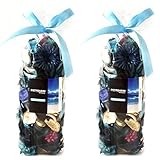 Qingbei Rina Gifts.Terquoise Ocean Scent Fresh Potpourri BagPetalPerfume SatchelDecorate Bowl and Va