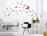 i-love-wandtattoo was-10051壁ステッカーKids "カラフルな蝶水彩インチステッカー壁デカール40 Piece