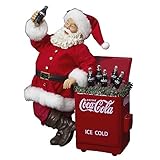 Coca-Cola Kurt Adler Fabriche Santa Cooler Table Piece, 11-Inch