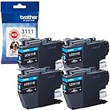 【Amazon.co.jp限定】【純正品・4個セット】ブラザー純正 LC3111C シアン 対応型番:DCP-J987N、DCP-J982N、DCP-J587N、DCP-J582N、MFC-J738DN 他