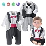 EIMEI　タキシード　風　フォーマル　ロンパース　スーツ　蝶ネクタイ　スタイル　0歳　1歳　2歳　70cm　80cm　90cm　お誕生日　男の子 スーツ 子供服 ロンパーススーツ ベビー服　新生児 