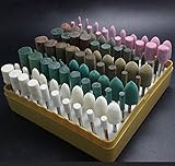 Polishing Grinding Wheels Wool/ Sesame/ Rubber/ Cowhide Grinding Tools- Mixed Set 3mm Shank-100 Piec