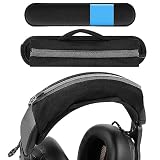 Geekria ヘッドバンドカバー + パッド セット 大型ヘッドセット コルセア Corsair, ジェイビーエル JBL, Logitech, レイザー Razer, ゼンハイザー Sennheiser, TurtleBeach に対応 ヘッドホンパッド Cooling-Gel (ブラック/L)