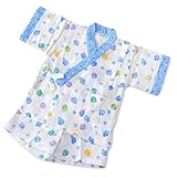 ベビー男の子　ガーゼ甚平 水風船 水色 80cm