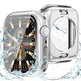 [2 in 1全周保護] Apple Watch カバー Series 9/8/7 41mm 対応 BUITFOU アップルウォッチ用 ケース 360°全面防水 一体型 新デザイン Apple Watch ケース対応 全面保護 超薄型 装着簡単 耐衝撃 高透過率 指紋防止 傷防止（41mm，シルバー）