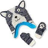 THE CHILDREN'S PLACE(ザ・チルドレンズプレイス) ドッグセーターニットハット&ミトンセット 小物 6～12ヶ月【並行輸入】