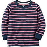 Carter's(カーターズ) ロングスリーブ ストライプ ティ ブルー トップススウェット 5歳【並行輸入】