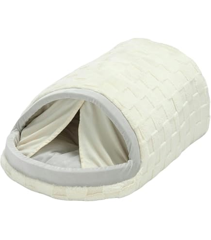 Amazon | カインズ(CAINZ) もこもこトンネルベッド ジャガードグレー
