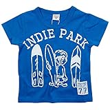 《初夏盛夏対応》INDIE PARK(インディーパーク) 天竺サーフボーイ半袖Tシャツ 90cm/ネイビー NO.IN-173803