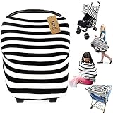 iZivウルトラソフト4-in-1マルチユースベビーストレッチカバーカーシートキャノピー/看護カバー/ショッピングカートカバー/インフィニティスカーフベビー用パーフェクトギフト（カラー3）