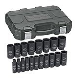 GearWrench 84934N 1/2' Drive Deep SAE Impact Socket Set (19 Piece) [並行輸入品]