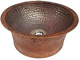 エジプトギフトショップ12 " Rusty Fire Burnt Hand Hammered Copperトイレ浴室洗面所シンクボウル
