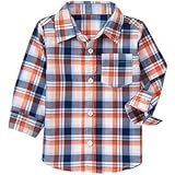 クレイジーエイト Crazy 8/ プラッド シャツ ネイビー トップス長袖シャツ 4歳【並行輸入】