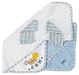 Big Oshi Hooded Terry Bath Towel with Washcloths - PLK-250, Blue by Big Oshi