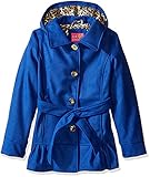 Pink Platinum Little Girls' Belted Ruffle Bottom Wool Jacket Royal 4 [並行輸入品]