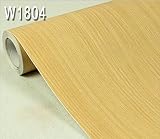 壁紙 簡単 貼付 シール タイプ ウォール ステッカー 45cm x 10m ライトブラウン 1804