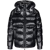 [MONCLER GENIUS] (モンクレール)ダウンコート軽便ホワイトダックダウン マヤ ソリッド カラー ラッカー 防水 ナイロン ショート ダウン ジャケット 冬 メンズ ブラック ボーイフレンド用XL[並行輸入品]