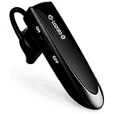 Glazata 日本語音声ヘッドセット Bluetooth 5.1片耳イヤホン Qualcomm社製スマートチップ3020搭載 、長持ち20時間通話可能，マイク内蔵 ハンズフリー通話，日本技適マーク取得品，Scms-t，ガラケー、iOS, andro